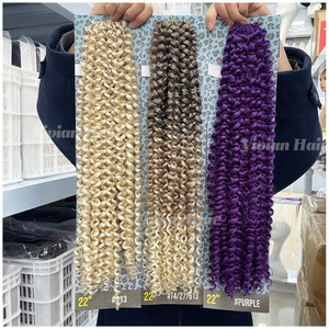Lunghi 22 pollici boho passion twist intrecciatura capelli kanekalon in fibra di acqua <span class=keywords><strong>trecce</strong></span> morbido ricciolo profondo capelli sintetici - Product Image 4