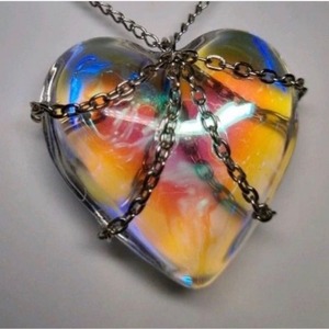 Collier en cristal artificiel en forme de cœur, chaîne O, bijoux tendance pour le quotidien, été 2024, origine Yiwu - Product Image 2