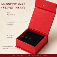 Scatola Regalo per Gioielli in Cartone Magnetico Personalizzata, Ecologica con Materiali Riciclati, Logo Personalizzato, Fodera in Cotone/Spugna