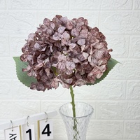 Bunga Hydrangea Sutra Buatan Tangan Satu Tangkai Besar, Lukisan Minyak, Dekorasi Rumah, Pernikahan, Auditorium, Hiasan Bunga