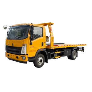 รถบรรทุกพ่วงพื้นเรียบ HOWO 4x2 3 ตัน สำหรับกู้ภัยรถเสีย - Product Image 1