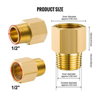 Ağır hizmet tipi 1/2 NPT erkek konu 3/8 NPT kadın konu pirinç redüktör Hex burç pirinç yerleştirme borusu hortum boru adaptörü dönüştürmek
