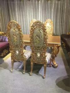 Intagliato a mano <span class=keywords><strong>mobili</strong></span> per la casa in legno massello <span class=keywords><strong>doratura</strong></span> a foglia <span class=keywords><strong>mobili</strong></span> sala da pranzo - Product Image 2