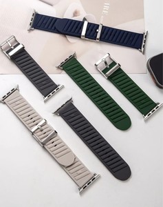 สายนาฬิกาข้อมือซิลิโคนระบายอากาศแบบสี่เหลี่ยมเฉียงสำหรับ <span class=keywords><strong>Apple</strong></span> <span class=keywords><strong>Watch</strong></span> Series 11 10 9 SE Ultra2/3 สายนาฬิกาพรีเมียม - Product Image 3