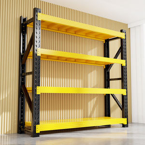4 strati regolabili 100-400kg <span class=keywords><strong>ripiani</strong></span> di stoccaggio per magazzino in metallo strumenti di stoccaggio per scaffali - Product Image 1
