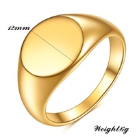Novirassine moderne fête en acier inoxydable hommes anneau décontracté personnalité vent froid motif joint bijoux à bricoler soi-même en gros