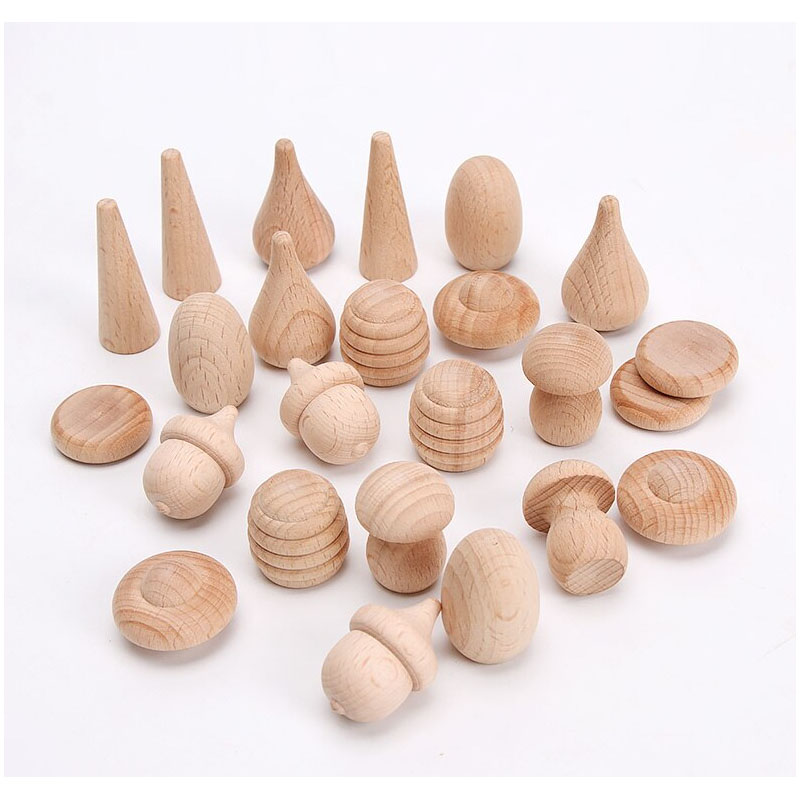 Деревянные строительные блоки без отделки для окрашенных поделок и украшений, оптовая продажа деревянных кукол-колышек