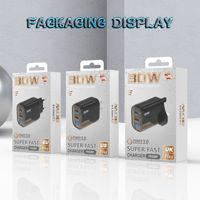 Cargador de teléfono móvil transparente de 30W PD3.0 USB A, adaptador de carga rápida de interfaz dual para Xiaomi Huawei Honor, 30W