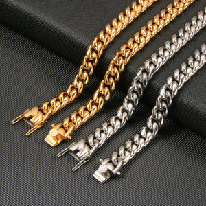 Cadena Cubana de Plata Tai Personalizada para Hombre, Estilo Hip-Hop, Chapada en Oro de 18K, Moderna y de Marca, para Regalo - Product Image 2