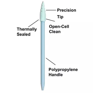 Esponja de espuma industrial Q Tip Limpieza Purificación Sespiral Head Swabs