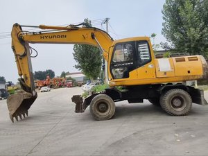 Excavatrice sur pneus Hyundai 210W-7 d'occasion, 20 tonnes, moteur Mitsubishi, pour travaux de construction et de terrassement - Vente chaude - Product Image 5