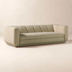 Sofa Mewah 3 Dudukan Warna Camel dengan Tekstur Gaya Italia, Sandaran Santai, untuk Ruang Tamu Villa - Product Image 3