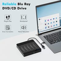 3D Blu-ray Writer Reader External Blu-ray Burner USB 3.0 BD DVD CD Drive for Mac Windows