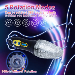 10 Vibración y 5 Luminiscencia rotacional Masturbador masculino Copa Luminiscencia rotatoria Máquina de masturbación rotacional para hombres - Product Image 2