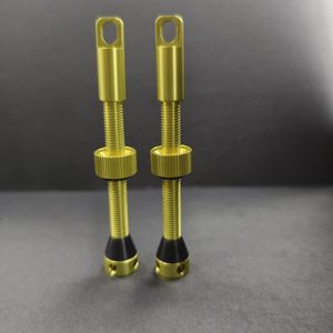 Válvula Presta de bicicleta sin cámara de 120mm de alta calidad anodizado Color limón aleación de aluminio accesorios de bicicleta Premium - Product Image 1