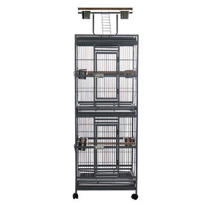 Vente en gros de <span class=keywords><strong>cages</strong></span> pour animaux de compagnie Chasse Petite pour tourtereaux africains Canaries Acier inoxydable Or Ensemble vol d'élevage Extra Large Cage à oiseaux - Product Image 2