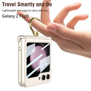 Custodia per telefono cellulare con cerniera magnetica per Samsung z flip <span class=keywords><strong>5</strong></span> con supporto ad anello custodia antiurto - Product Image 5