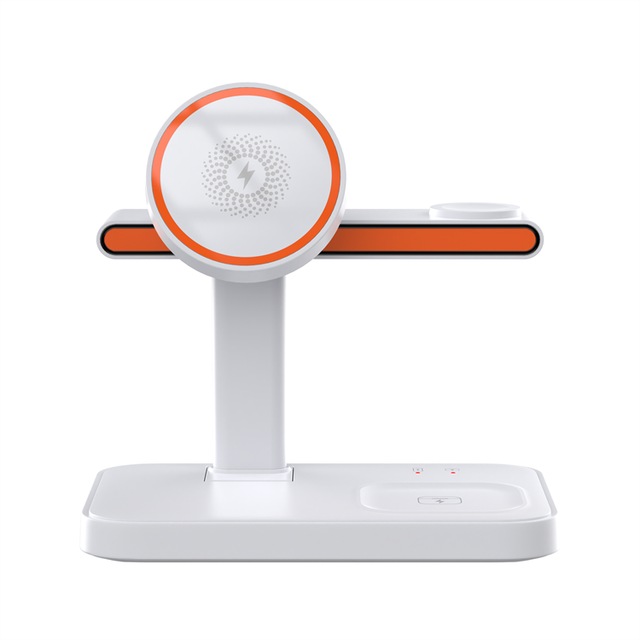Custom-Made 15W 3-In-1 Foldable Electric Stand PD Function Magnetic Suction Adjustable Desktop Charging Station Wireless Charger