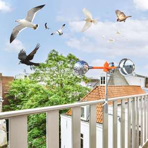 Dispositif <span class=keywords><strong>anti</strong></span>-pigeons et <span class=keywords><strong>anti</strong></span>-oiseaux télescopique pour toit extérieur, <span class=keywords><strong>anti</strong></span>-rotation 360° °   Répulsif pour oiseaux réfléchissant - Product Image 6