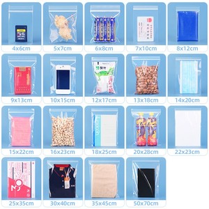 Sacs en plastique transparents personnalisés en gros, étanches et hermétiques pour l'emballage alimentaire, sacs PE refermables - Product Image 3