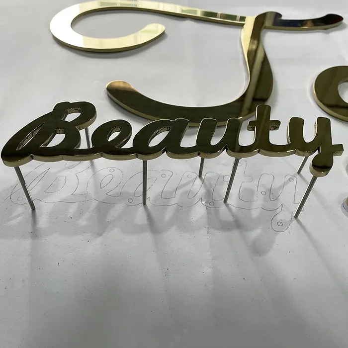 Custom Stainless Steel Laser Cut Welding Solid Small Metal Signage Surface Coating Alphabet Letters Sign for Decoration