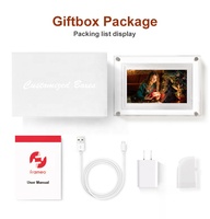 Cadre photo numérique intelligent en acrylique 7 pouces avec Wi-Fi, horloge et lecteur MP3, vidéo Full HD, mémoire 32 Go - Vente en gros usine