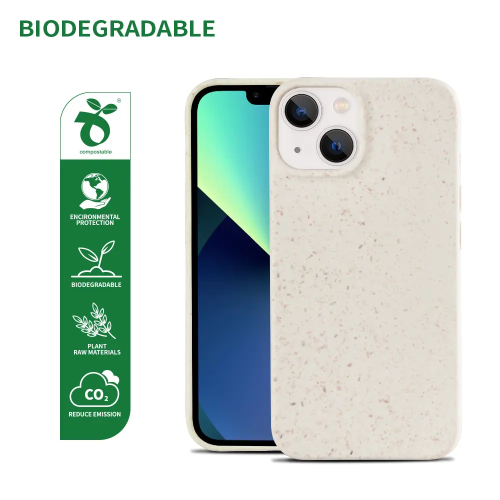 Mobile Phone Cases Unique Full Body Biodegradable Bio Plastic for Iphone 14 Pro Max 13 12 Mini Sports Wheat Straw Phone Case