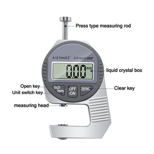 A0467 Jauge d'épaisseur numérique électronique à cadran, mini 0,01 mm, mesure 12,7 mm, outil de mesure, testeur de jauge à cadran - Product Image 6