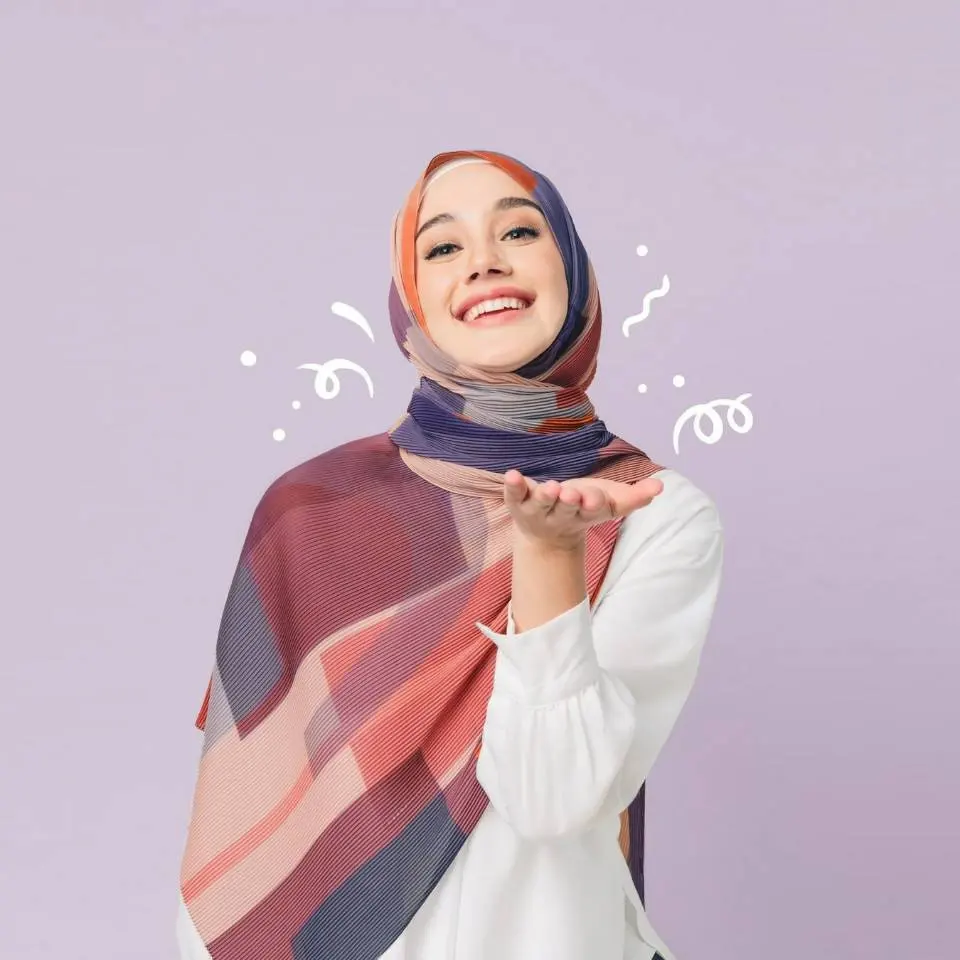 Nieuwe Ontwerp Gedrukt Bubble Chiffon Fashion Mini Kreuk Hijab Voor Moslim Vrouwen Hoofd Sjaal Tudung Bawal Sjaals 2863