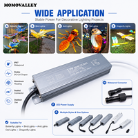 Momovalley 74CM Lampe LED Papillon 3D Dynamique à Ailes Mobiles pour Décoration Extérieure de Jardin et Projets Événementiels/Mariages