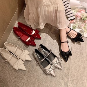 Zapatos Mary Jane Planos de Piel Vacuna, Estilo Su <span class=keywords><strong>Yinyin</strong></span>, con Lazo Pequeño, para Mujer, con Forro de Microfibra, Ideales para el Trabajo - Product Image 1