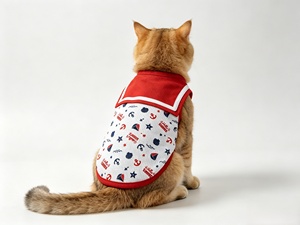 Gilet d'été respirant en maille pour animaux de compagnie, motif ancre <span class=keywords><strong>nautique</strong></span>, col marin anti-suffocation, vêtements pour chiens et chats – Vente chaude - Product Image 4