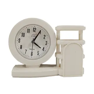 clock suppliers customize plastic pen holder with clock