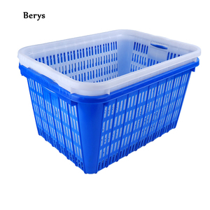 Large white rectangular square nested vegetable fruit clothes plastic basket container