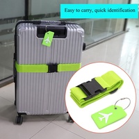 Sangle à bagages en vrac Sangles à bagages noires Ceintures de valise Carte de voyage d'affaires personnalisée Étiquettes à bagages Sangle