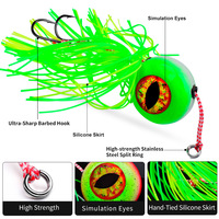 Leurre de pêche en eau salée Engetsu Tai Metal Kabura Jig 120g avec yeux lumineux pour la pêche en bateau, la pêche au seiches, la pêche au grouper et au snapper