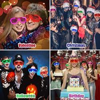 Bâtons lumineux de fête qui brillent dans le noir, couleurs néon, lunettes lumineuses pour les fêtes de vacances, anniversaires, la Saint-Valentin et Halloween, cosplay