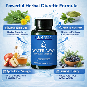 Capsules OEM Water Away soutiennent l’équilibre hydrique, réduisent les ballonnements, <span class=keywords><strong>diurétique</strong></span> végétal, marque privée - Product Image 3