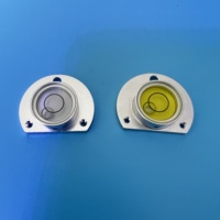 Niveau à bulle horizontal REALMAX avec indicateur à billes liquides 28*8.5mm, boîtier en aluminium, pour station totale, niveau à bulle rond