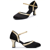 Zapatos de Baile Latino de Tacón Alto para Mujer, Zapatos de Baile Profesionales para Entrenamiento en Interiores, 5cm/7cm, Zapatos de Baile Moderno para Mujer