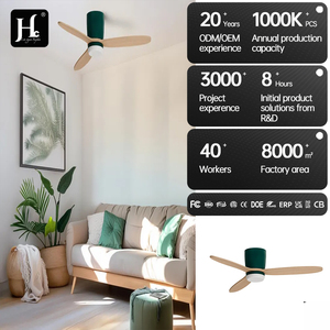 Ventilateurs de plafond modernes noirs avec 3 pales en ABS, lumière LED, moteur électrique AC et télécommande pour maison et hôtel - Product Image 5