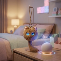 Peluche interactive pour enfants, super douce, marron, avec IA intégrée, pour les 3 ans et plus, cadeau éducatif et d'apprentissage, avec rembourrage en coton PP, pour mariages