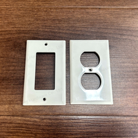Plaque murale pour prise double 1-gang en polycarbonate incassable, cache-prise blanc en plastique thermodurcissable pour boîtier de prise électrique