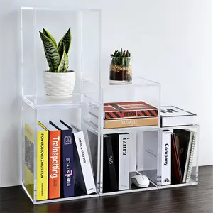 A5 + A4 + autre taille acrylique Set Book Rack pour tenir des livres et autres fournitures de bureau