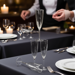 Miễn phí lệ phí mẫu tùy chỉnh đám cưới nhựa dùng một lần PS Champagne Kính sáo - Product Image 3