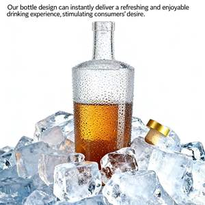 Botella de Vidrio Cilíndrica de <span class=keywords><strong>750</strong></span> ml Personalizada de Fábrica con Tapón de Goma y <span class=keywords><strong>Sello</strong></span> Dorado para Licores Premium (Vodka, Whisky, Tequila) - Product Image 2