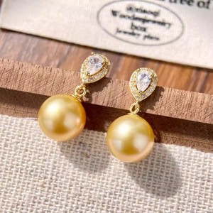 Accessoires en perles DIY, clous d'oreille en argent S925, support vide, boucles d'oreilles tendance pour femmes avec perles rondes de 9 à 13 mm, modèle 22657 - Product Image 4