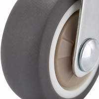 Roulettes pivotantes en TPR usagées en gros, silencieuses, avec roulement à billes, 1 à 2,5 pouces, personnalisées OEM pour mobilier de bureau
