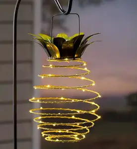 K16 lâmpada led de pendurar para abacaxi, alimentada por energia solar, para decoração ao ar livre