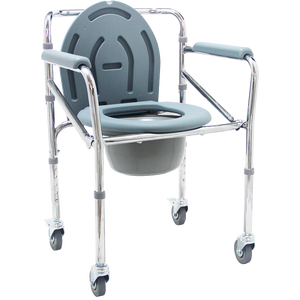 <span class=keywords><strong>Chaise</strong></span> <span class=keywords><strong>de</strong></span> toilette pliable pour <span class=keywords><strong>transfert</strong></span> <span class=keywords><strong>de</strong></span> patients médicaux avec roulettes pour personnes âgées - Product Image 1